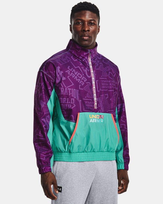Men's UA Black History Month Be Seen Track Jacket, Purple, pdpMainDesktop image number 1